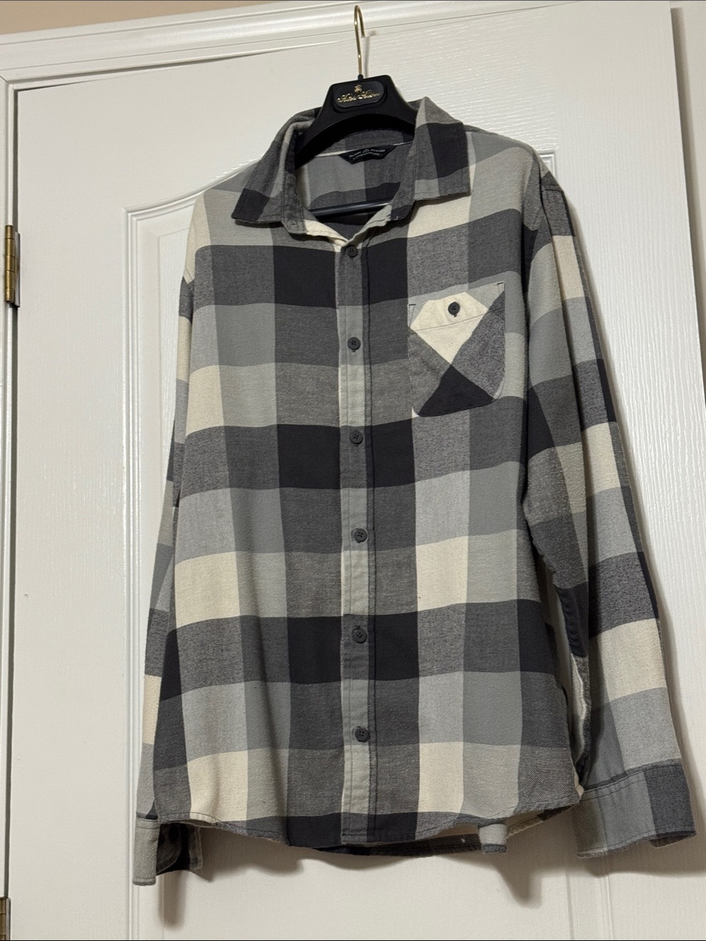 Alpine Design Black, Gray & White Buffalo Plaid Button-Down Shirt